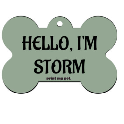 Print My Pet on a - Pet Tag Bone Thumbnail